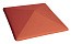 Клинкерный заборный оголовок KING KLINKER 01 Ruby red, 400*400*90 мм